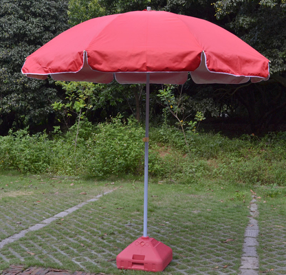 rosa Windproof do guarda-chuva de praia da armação de aço de 420D Oxford com base da água
