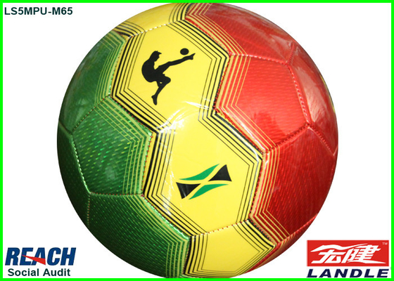 Bola de couro sintética colorida feita sob encomenda do futebol das bolas de futebol/plutônio