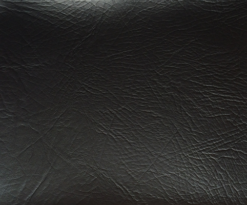 Tela de couro do falso de madeira preto profissional do PVC da textura para o estofamento da mobília