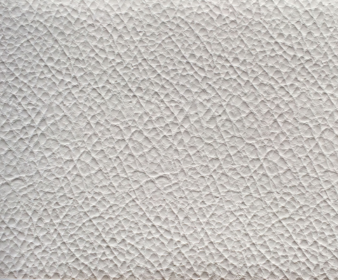 tela de estofamento de couro do falso branco da textura do lichi, couro liso do falso para o sofá