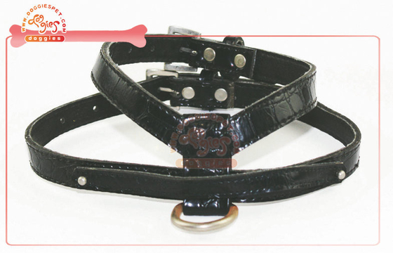 O falso durável cobre o chicote de fios do cão preto e a ligação/chicote de fios ajustável do cão