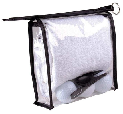 Sacos do banco do zíper da lona para artigos de embalagem da promoção da bola de golfe e da toalha bons