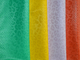 Verde/amarelo/pano roxo/alaranjado do couro do plutônio, pele 240gsm yk033 do plutônio