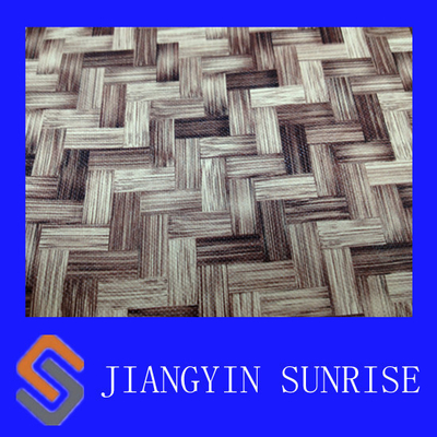 Bambu que tece a tela do couro do PVC/o couro impressos sofá da mobília