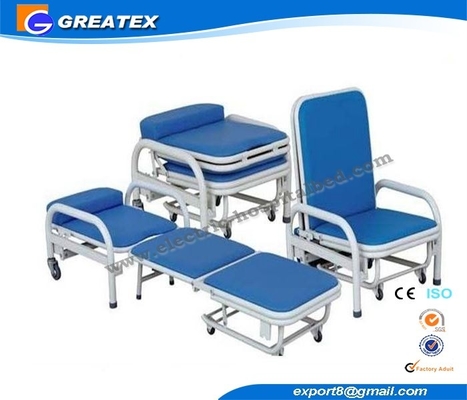 Cadeira dobrável da extração da transfusão/sangue do hospital de Accompanier de duas funções