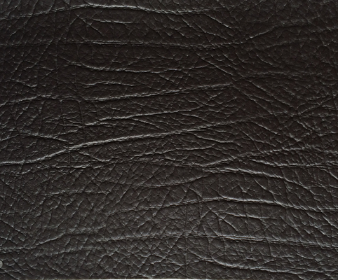 Material de couro da tela de estofamento do falso preto da textura de Lichi para a mobília