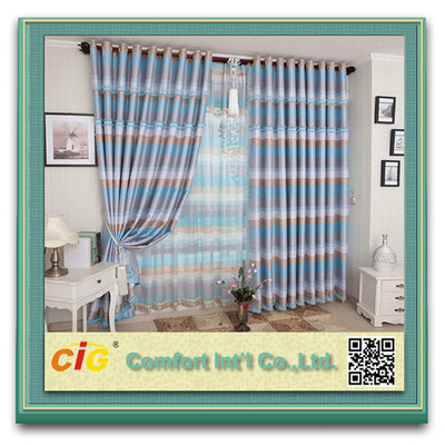 Do rolo acrílico do escurecimento do algodão tela moderna da cortina para a sala de visitas impermeável e rasgo resistente