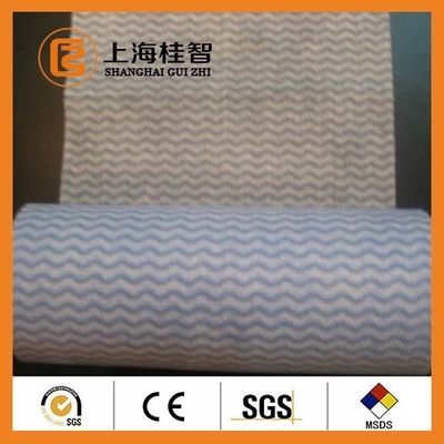 O agregado familiar de toalha de cozinha do teste padrão ondulado limpa o Nonwoven de Spunlace que limpa panos