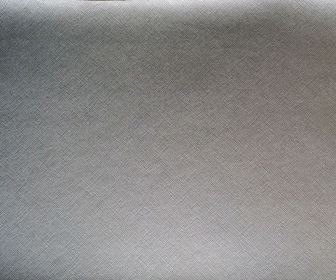 Couro artificial do PVC do teste padrão transversal, material de couro sintético de prata do PVC
