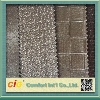 Cor clássica tela gravada 0,6 - 1.2mm do couro de estofamento do automóvel do Pvc grosso