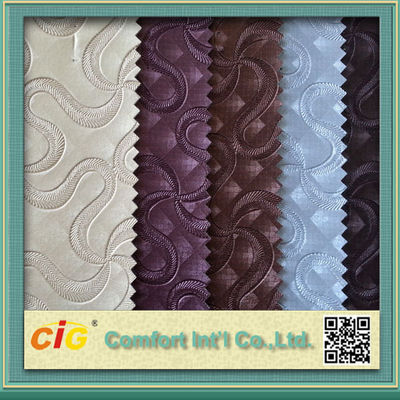 Cor clássica tela gravada 0,6 - 1.2mm do couro de estofamento do automóvel do Pvc grosso