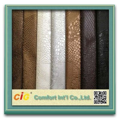 Couro artificial do PVC da espessura decorativa do couro 0.6mm do Pvc para a bolsa
