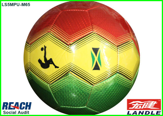 Bola de couro sintética colorida feita sob encomenda do futebol das bolas de futebol/plutônio