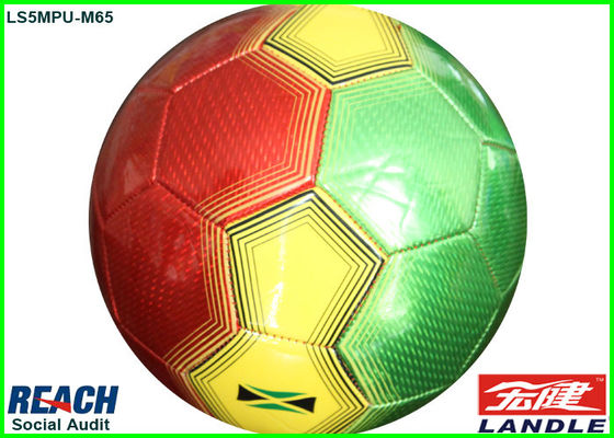 Bola de couro sintética colorida feita sob encomenda do futebol das bolas de futebol/plutônio