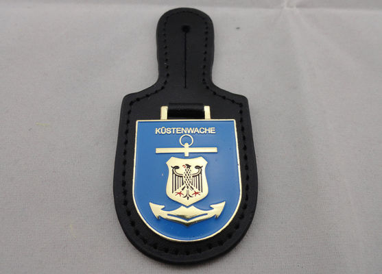 Emblema personalizado forma do bolso do couro do plutônio de HUSTENWACHE para o presente relativo à promoção