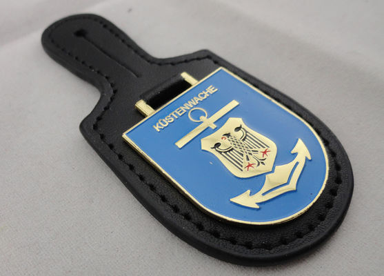 Emblema personalizado forma do bolso do couro do plutônio de HUSTENWACHE para o presente relativo à promoção