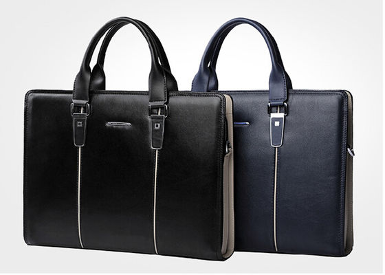 Bolsa de couro da sacola da pasta do negócio dos homens com a correia durável do ombro
