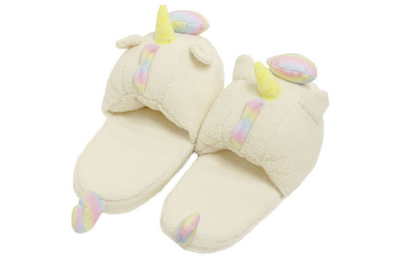 DAS Einhorn - deslizadores do luxuoso da casa do inverno do pantoffeln do weiche para senhoras das meninas
