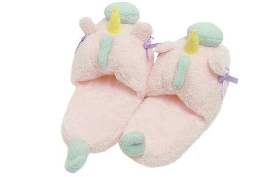DAS Einhorn - deslizadores do luxuoso da casa do inverno do pantoffeln do weiche para senhoras das meninas