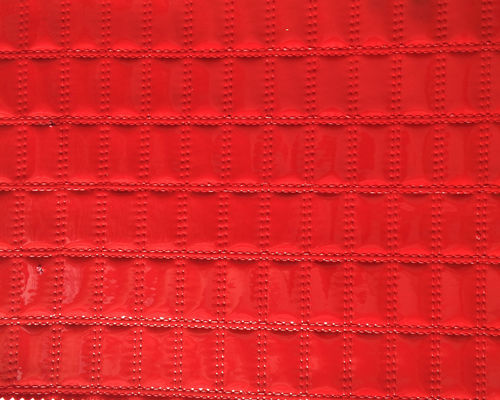 Tela de couro do falso do cloreto de Polyvinyl para bolsas com teste padrão do projeto da verificação