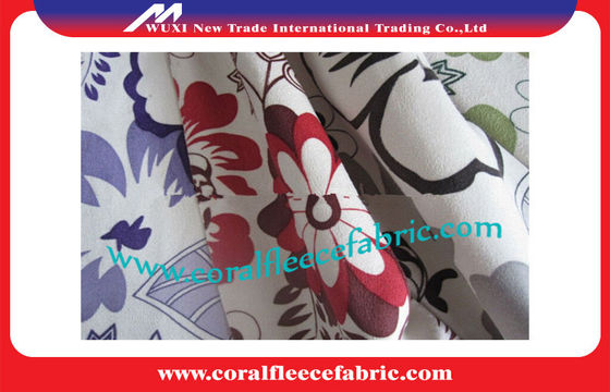 Tela para a matéria têxtil home, tela da camurça do falso do teste padrão de flor micro de pano de camurça do jacquard