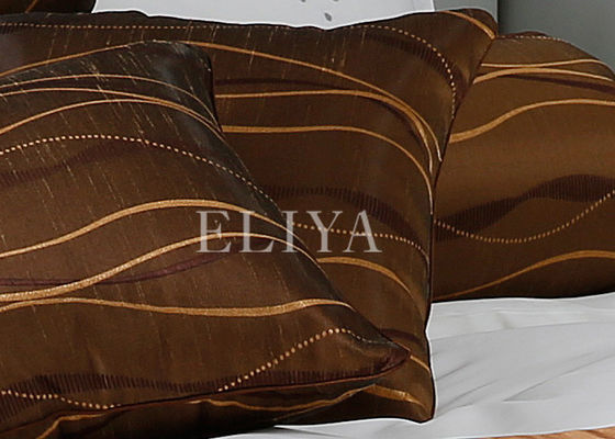 Roupa de cama brilhante do hotel do tamanho moderno do dobro do bordado com fio 100% de algodão